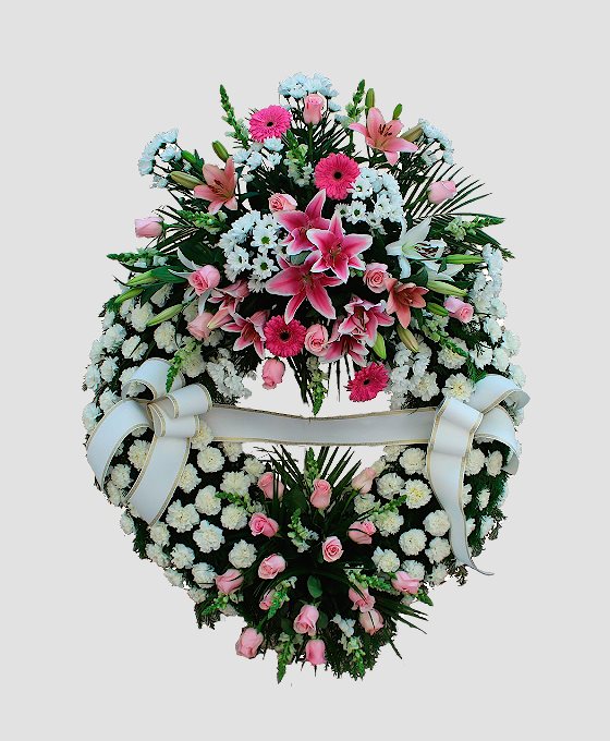 Coronas de flores para tanatorio