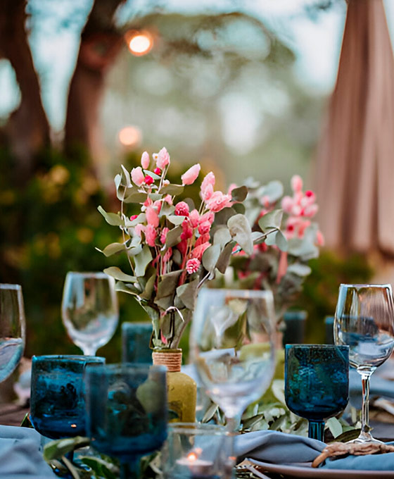 Flores para decoración de mesas